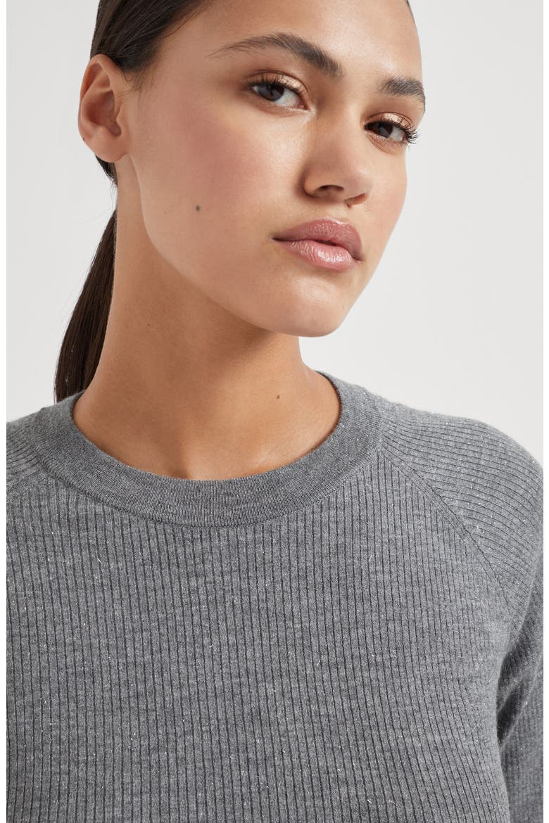 Sparkling cashmere sweater, Alternate, color, Lead