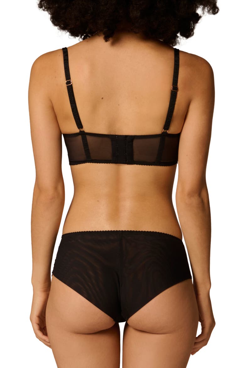 Idole Underwire Plunge Bra, Alternate, color, BLACK