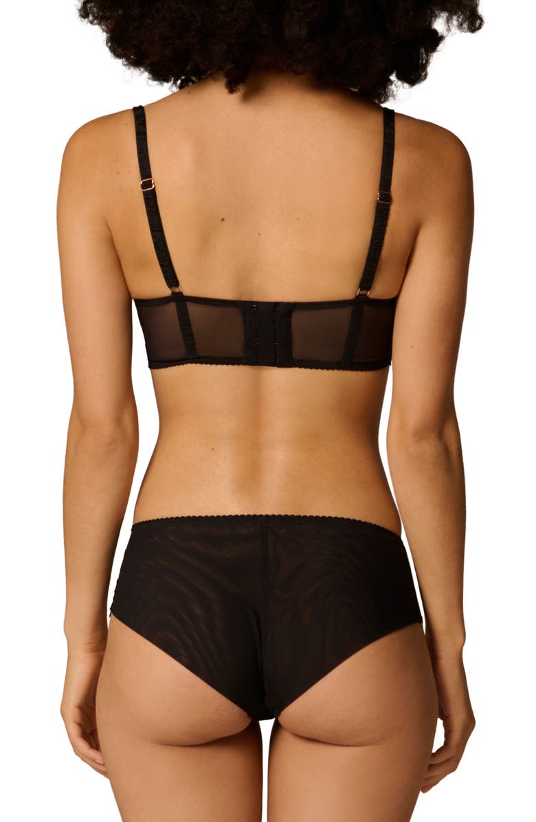 Simone Perele Idole Underwire Plunge Bra, Alternate, color, Black