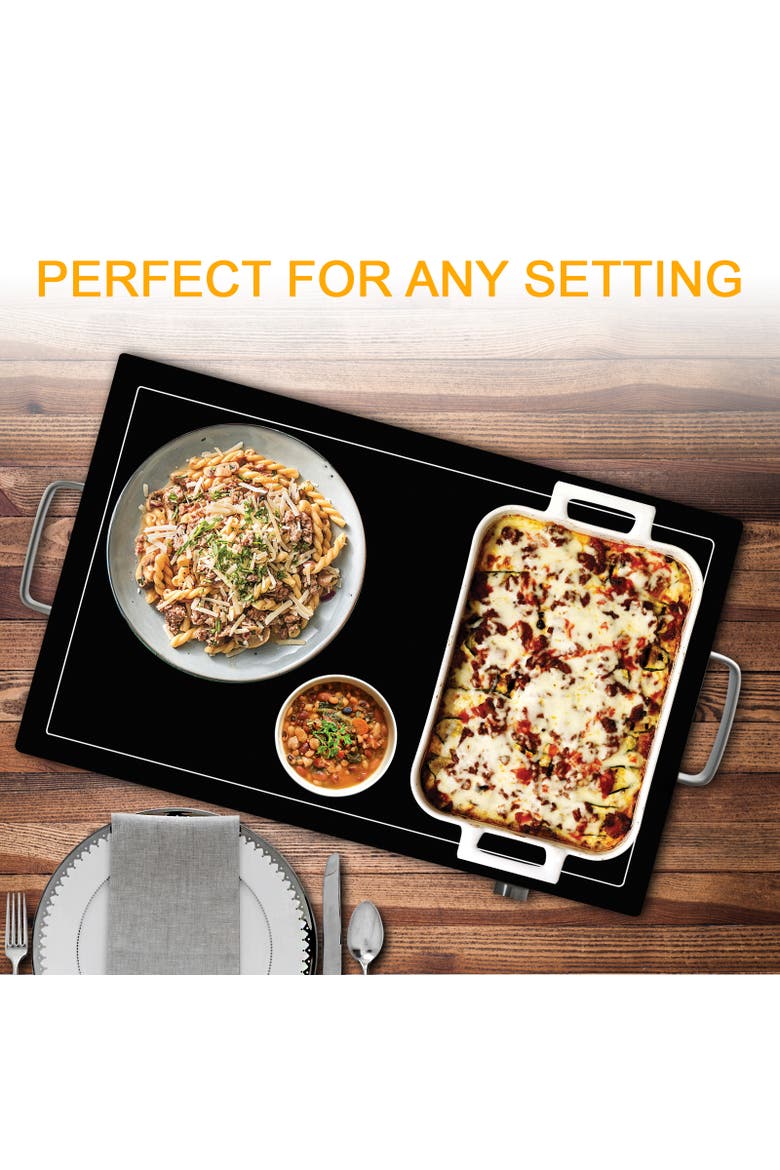 Electric Warming Tray with Adjustable Temperature Control, Alternate, color, Grey