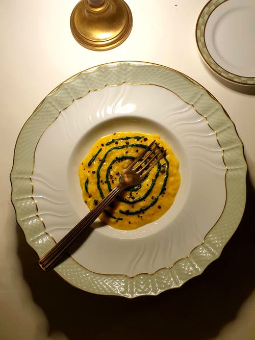 Mepra Sole Pewter Gold Flatware Set