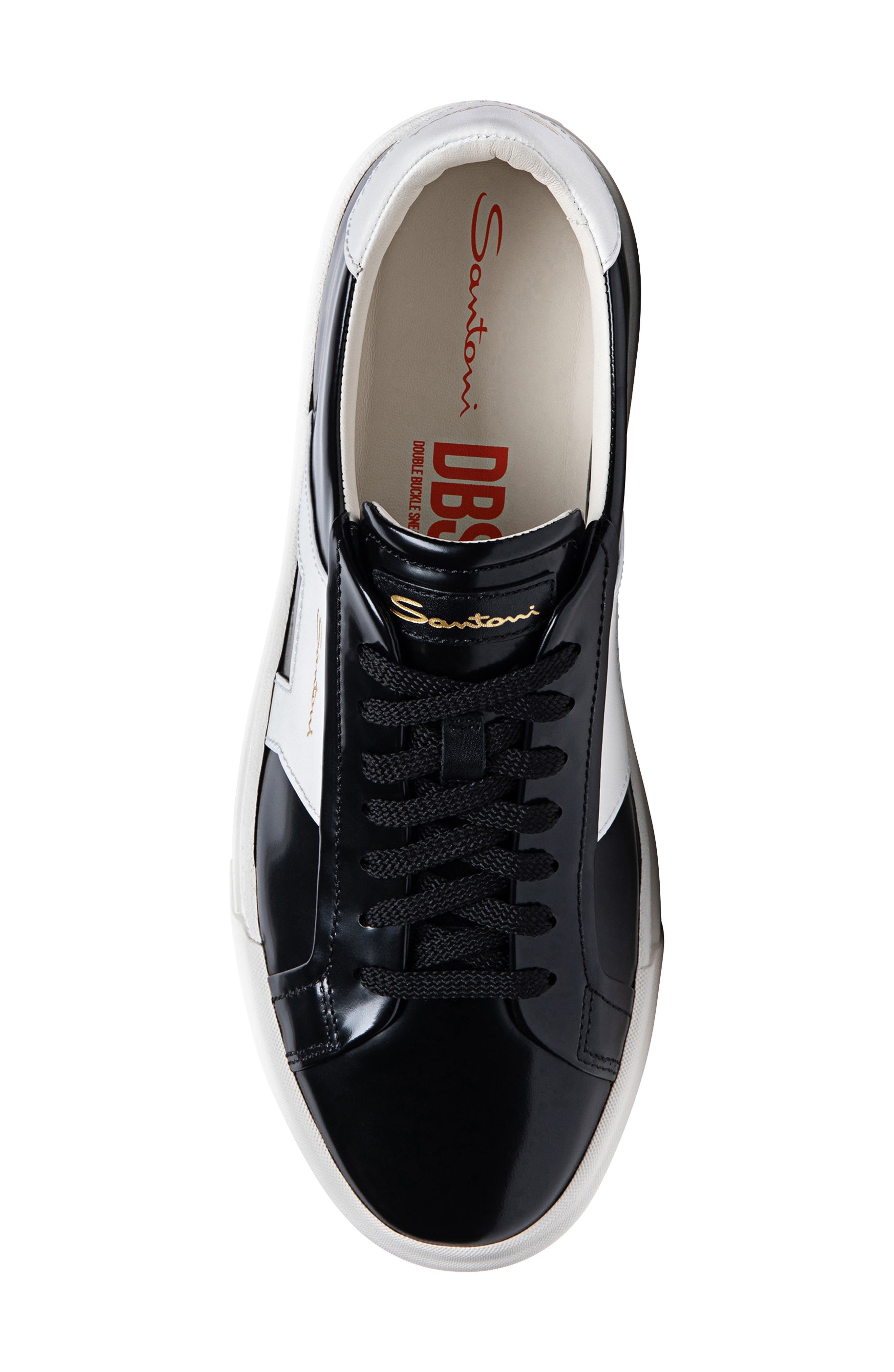 Santoni Double Buckle Inspired Sneaker, Alternate, color, 