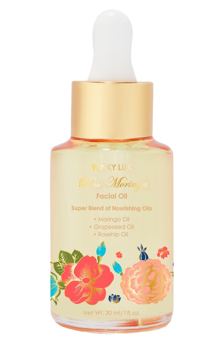 Winky Lux Rose Moringa Facial Oil, Main, color, 