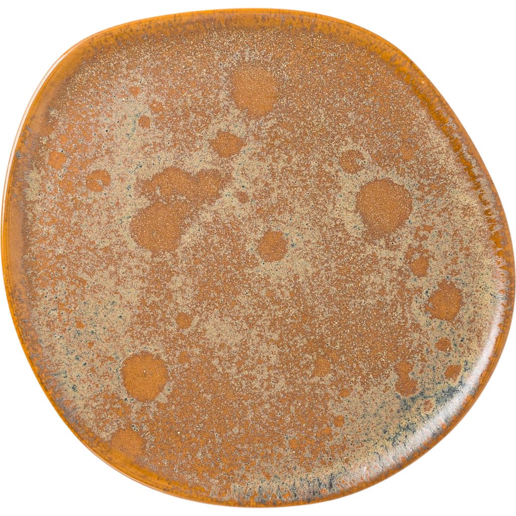 Haand Ripple Salad Plate In Brown