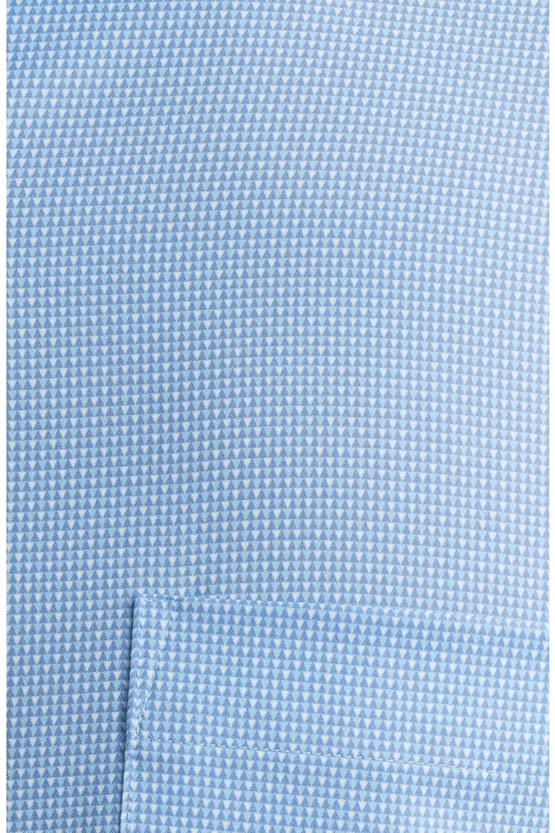 Triad Geometric Print Performance Poplin Button-Up Shirt, Alternate, color, COTTAGE BLUE