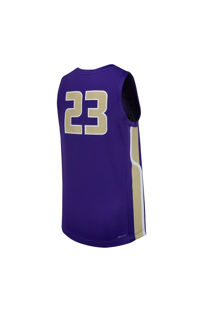 Nike Men's Nike #23 Purple James Madison Dukes Replica Basketball Jersey, Alternate, color, 