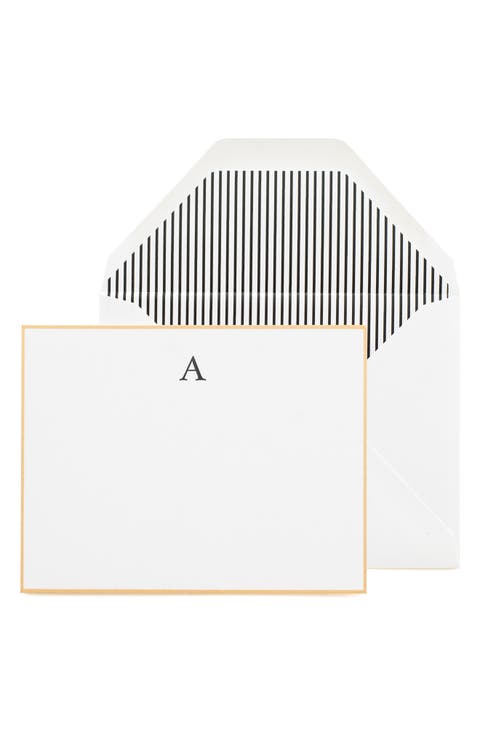 Monogram Note Card & Envelopes Set