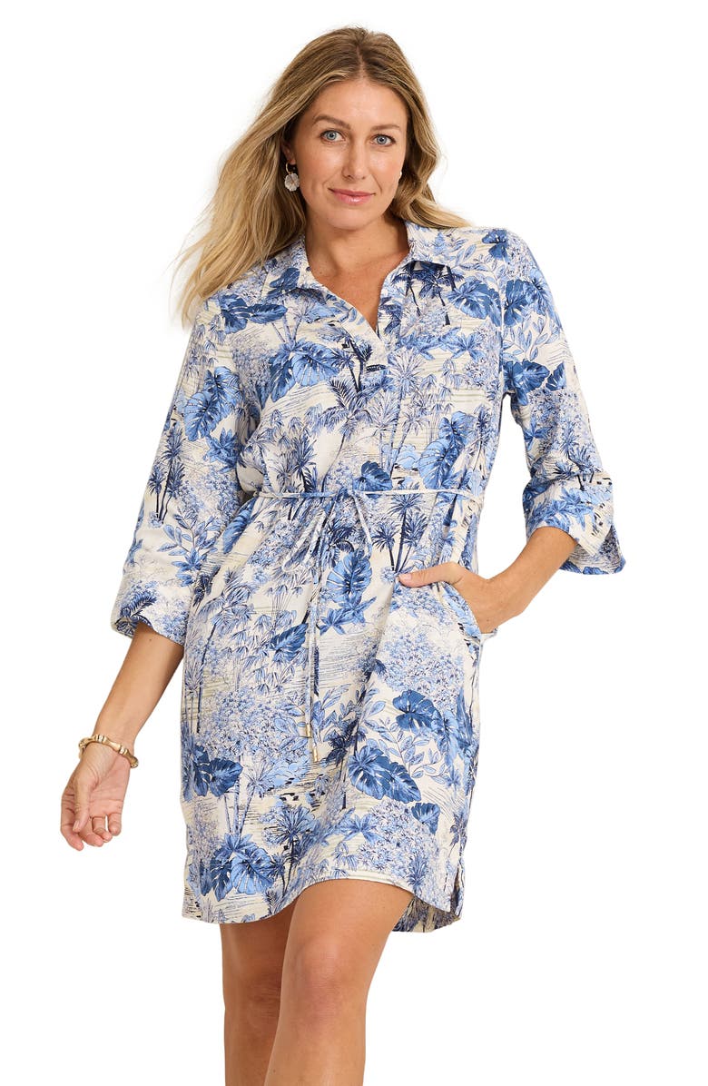Tommy Bahama Botanical Breeze Shift Dress, Alternate, color, Coconut
