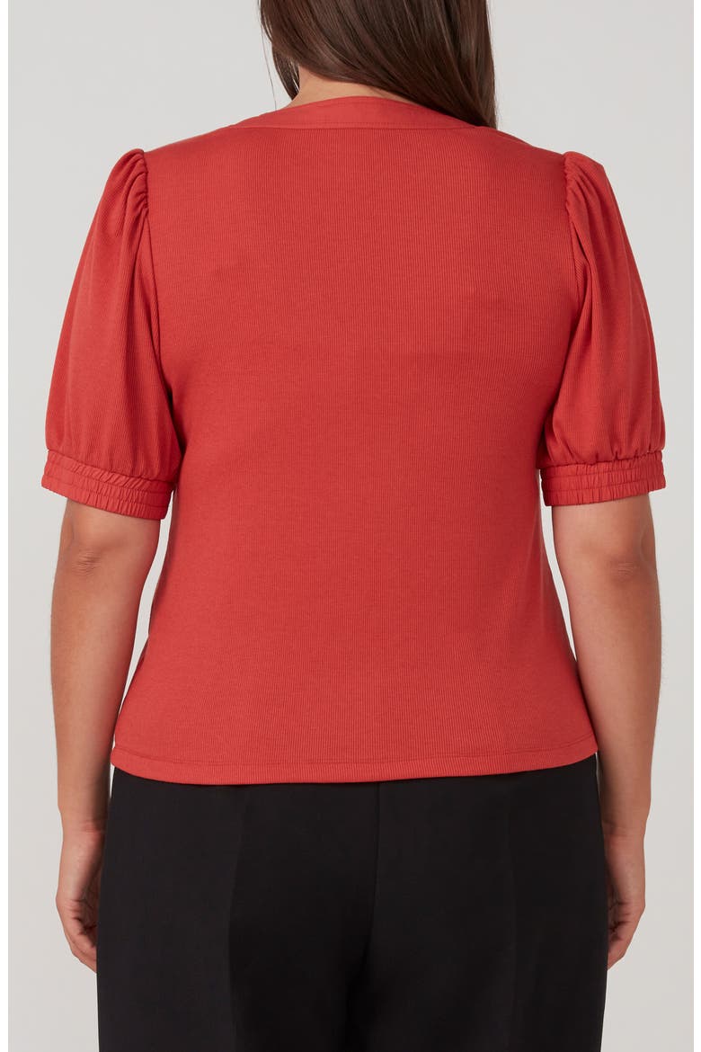 Sublime Rib Knit Top, Alternate, color, CORAL