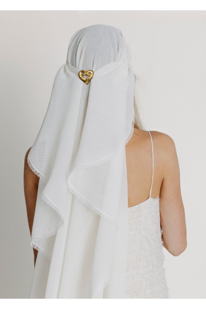 Juliet Cap Veil, Alternate, color, White