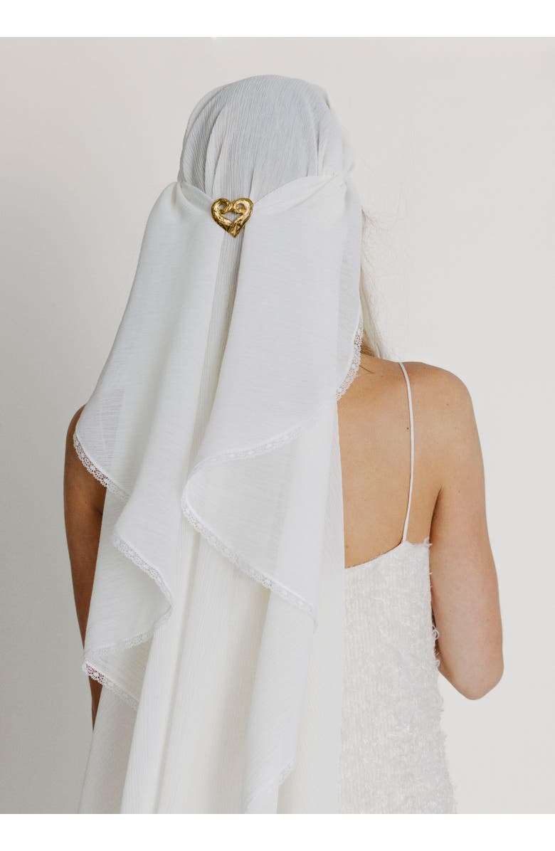 Alas Juliet Cap Veil, Alternate, color, White