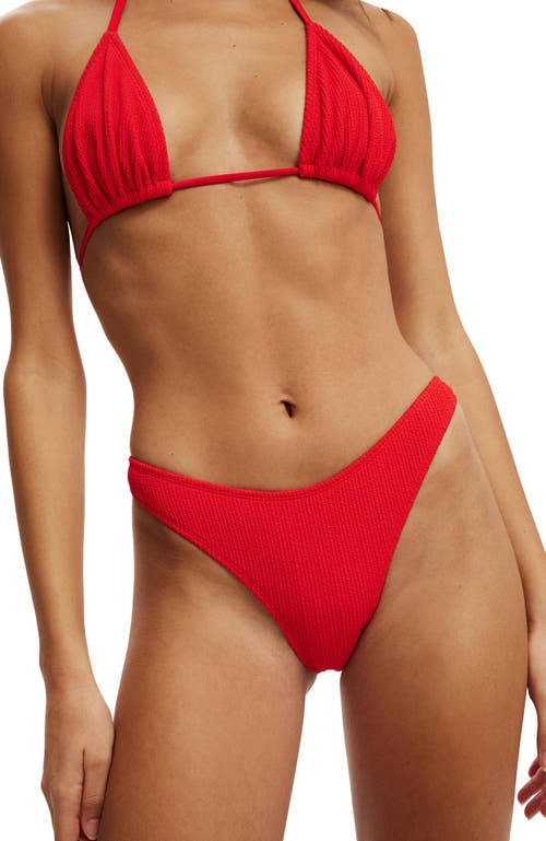 COTTON ON BODY REFINED HIGH SIDE BRAZILIAN BIKINI BOTTOM 