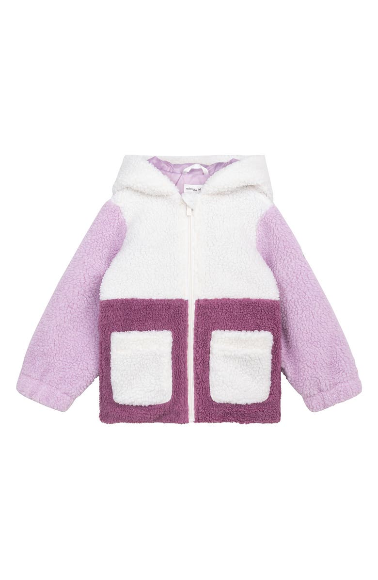 MILES THE LABEL Kids' Colorblock High Pile Fleece Jacket, Main, color, 