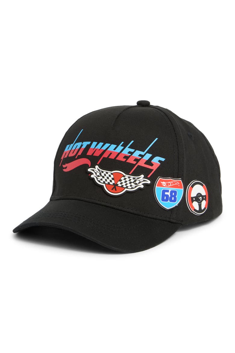 Kids' Hot Wheels Baseball Cap, Main, color, BLACK