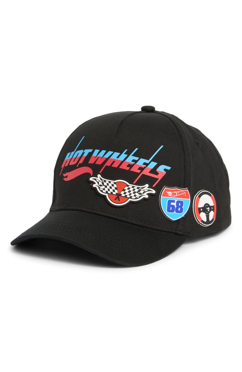 USPA ACCESSORIES Kids' Hot Wheels Baseball Cap, Main, color, Black