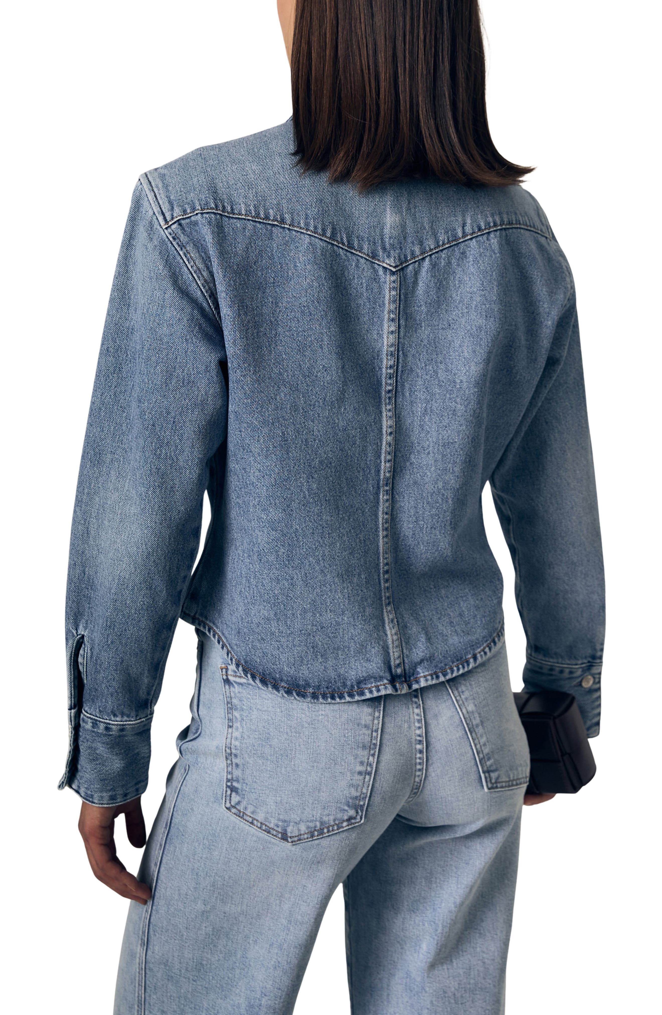 Martha Western Denim Button-Up Shirt - image 2