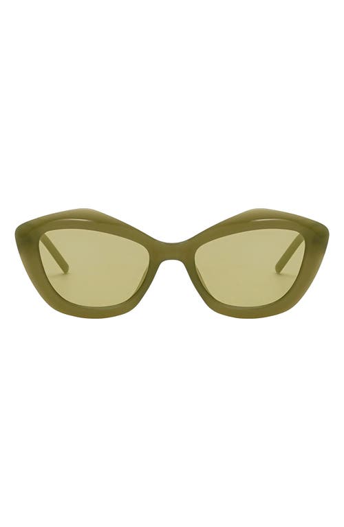 Fifth & Ninth Sloane 54mm Polarized Cat Eye Sunglasses In Green