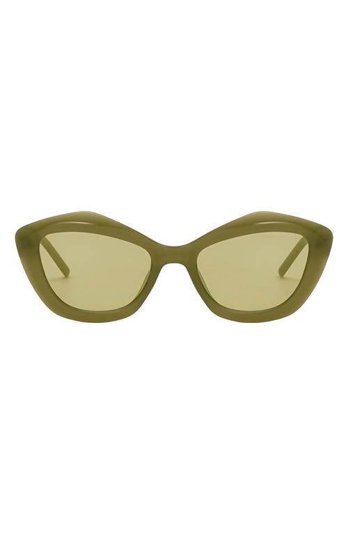 Fifth & Ninth Sloane 54mm Polarized Cat Eye Sunglasses in Moss Green /Moss Green 