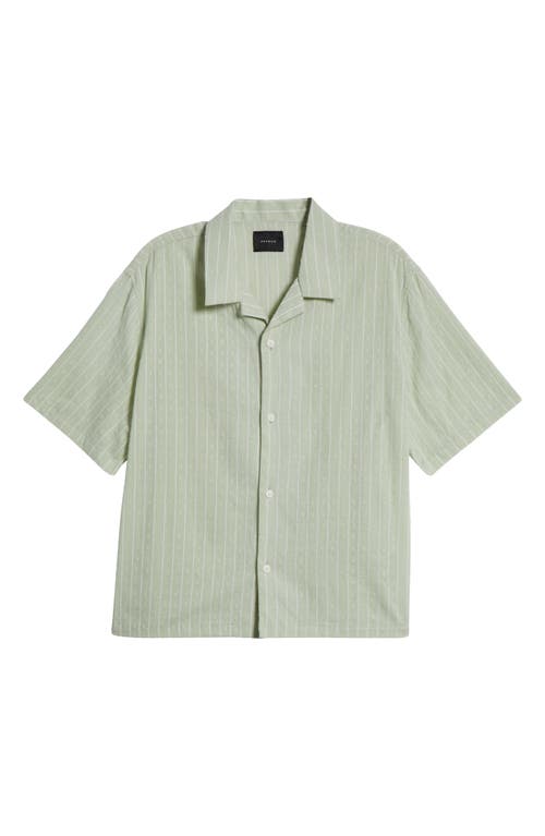 Pacsun Oversize Pointelle Camp Shirt In Green