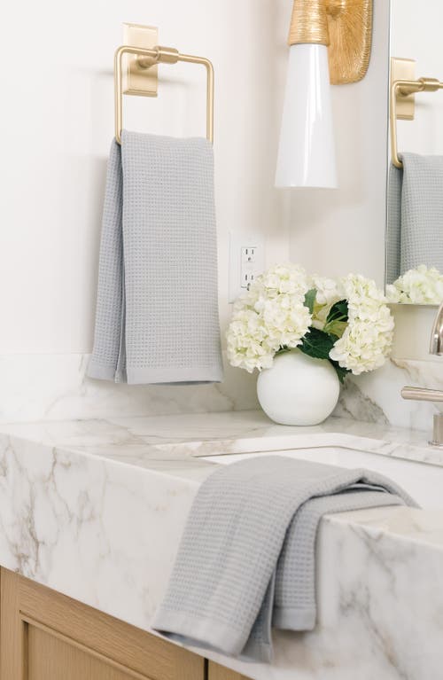 Cozy Earth 2-pack Waffle Hand Towel In Gray