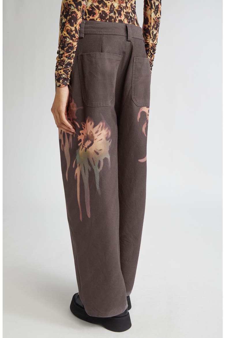 Catchfly Pleated Wide Leg Jeans, Alternate, color, EARTH FADED FLOWER