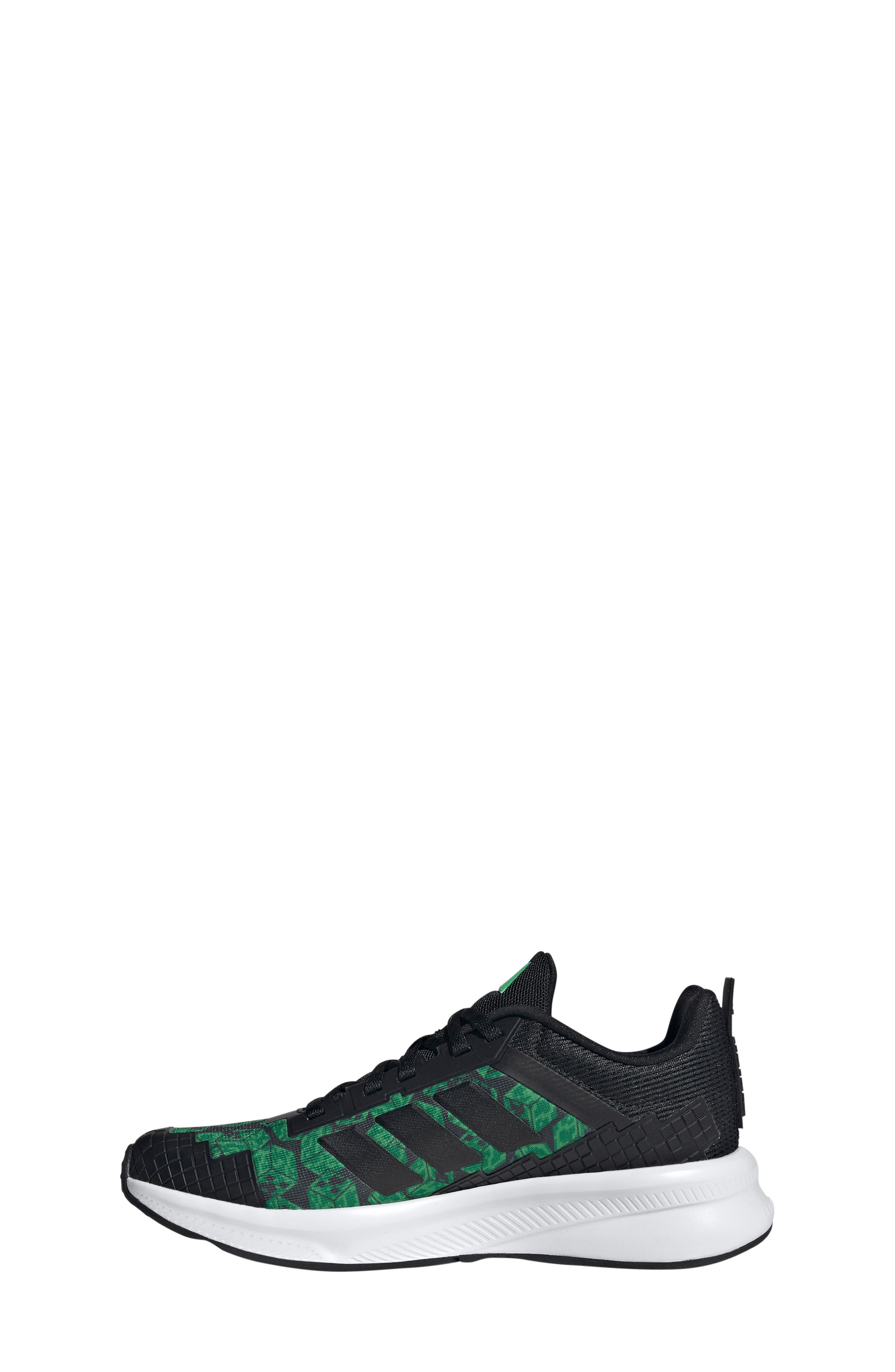 adidas x Minecraft<sup>®</sup> Kids' Fortarun 4.0 Sneaker, Alternate, color, Core Black/ Footwear White