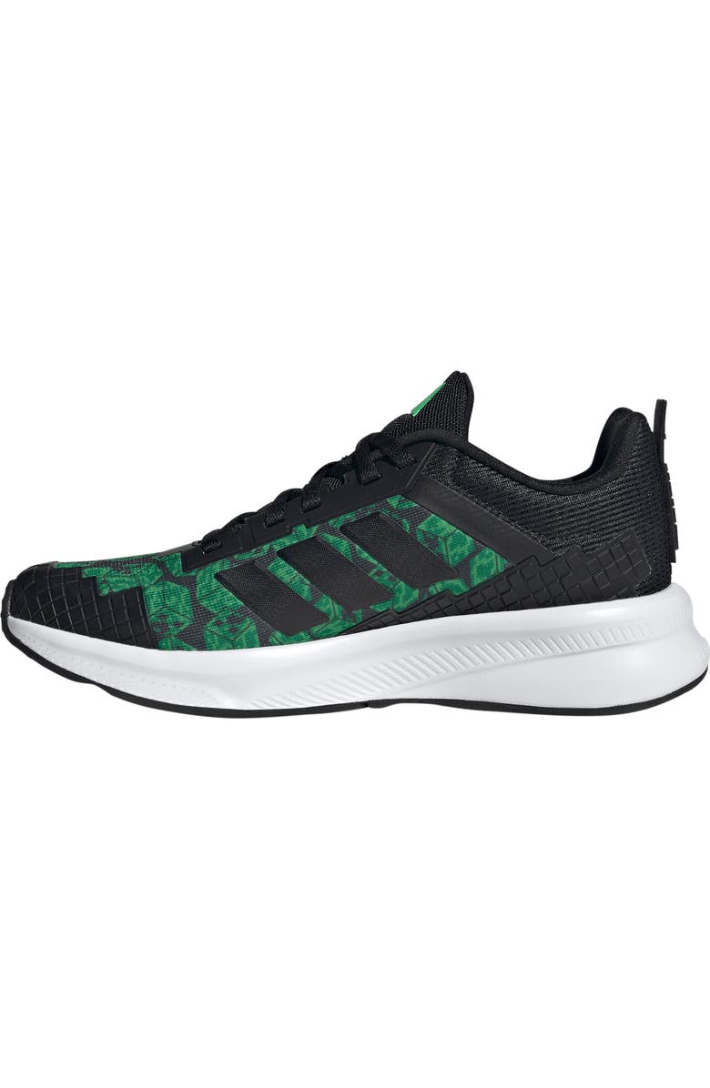 adidas x Minecraft<sup>®</sup> Kids' Fortarun 4.0 Sneaker, Alternate, color, Core Black/ Footwear White
