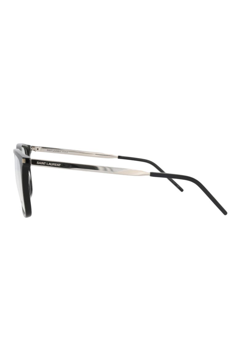 55mm Square Optical Frames, Alternate, color, BLACK SILVER TRANSPARENT