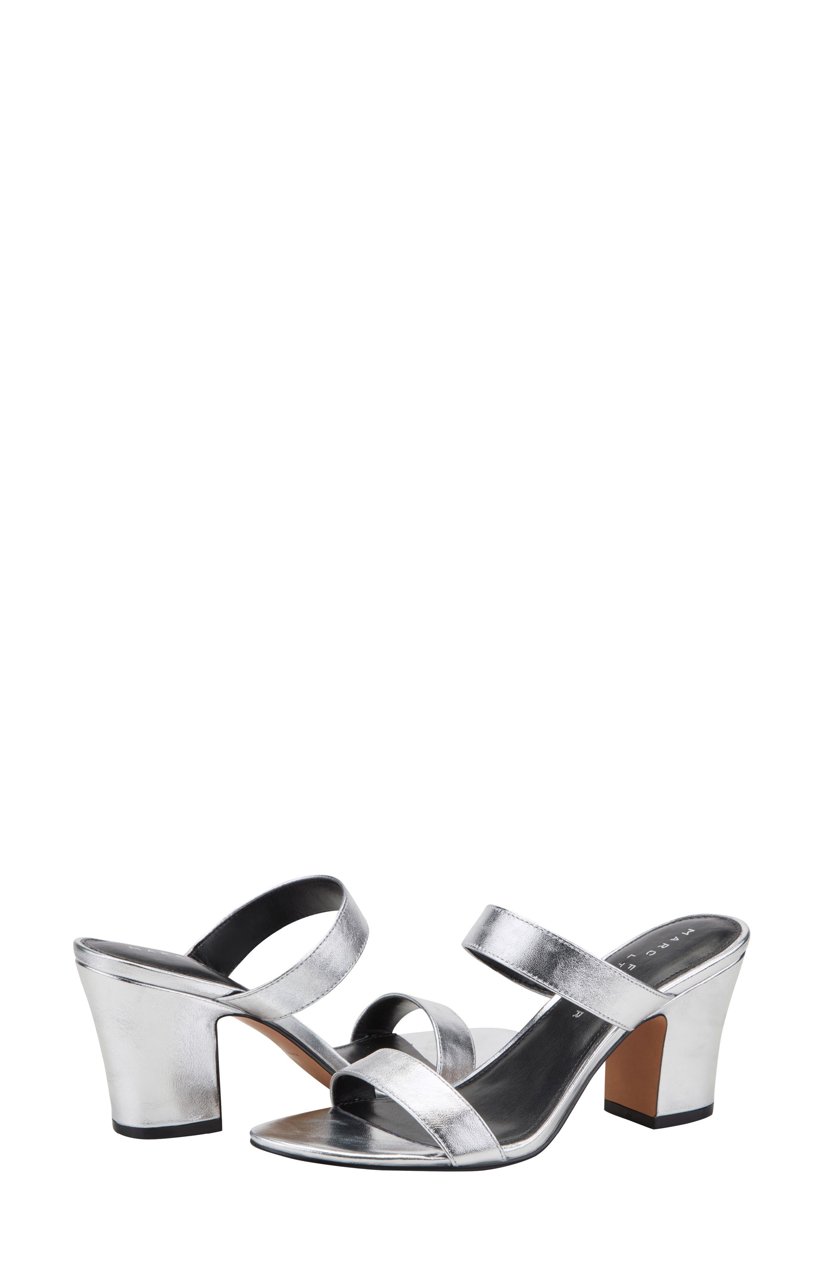 Marc Fisher LTD Jessey Slide Sandal, Alternate, color, Silver