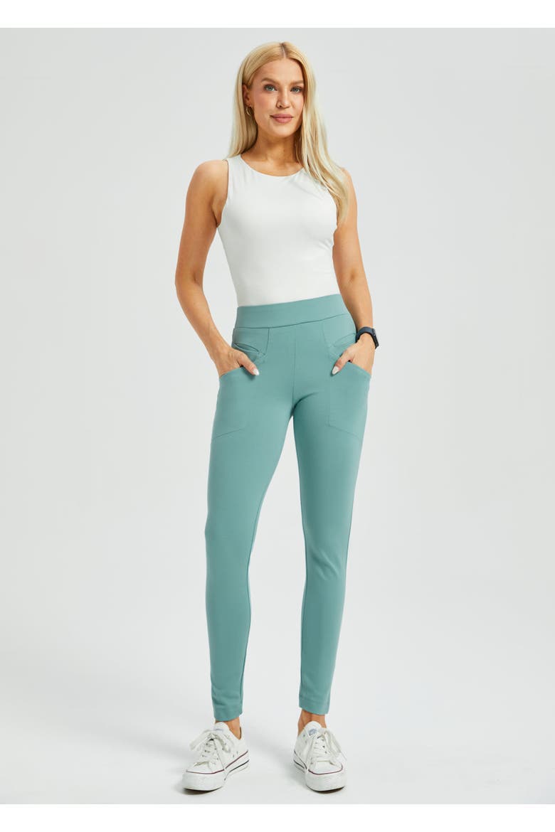 Journey DPYP Dress Pant Yoga Pants | Skinny, Alternate, color, Steel Blue