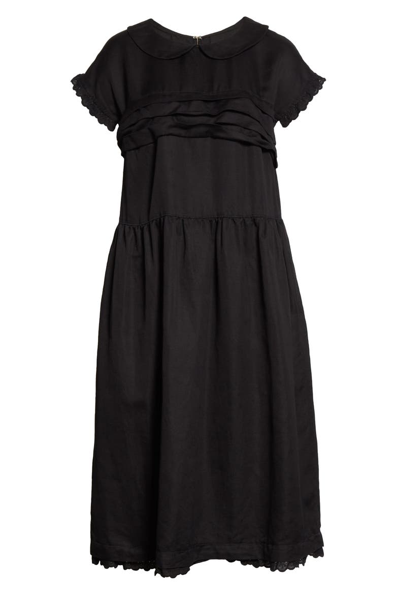 Tricot Comme des Garçons Cotton & Linen Dress, Alternate, color, BLACK