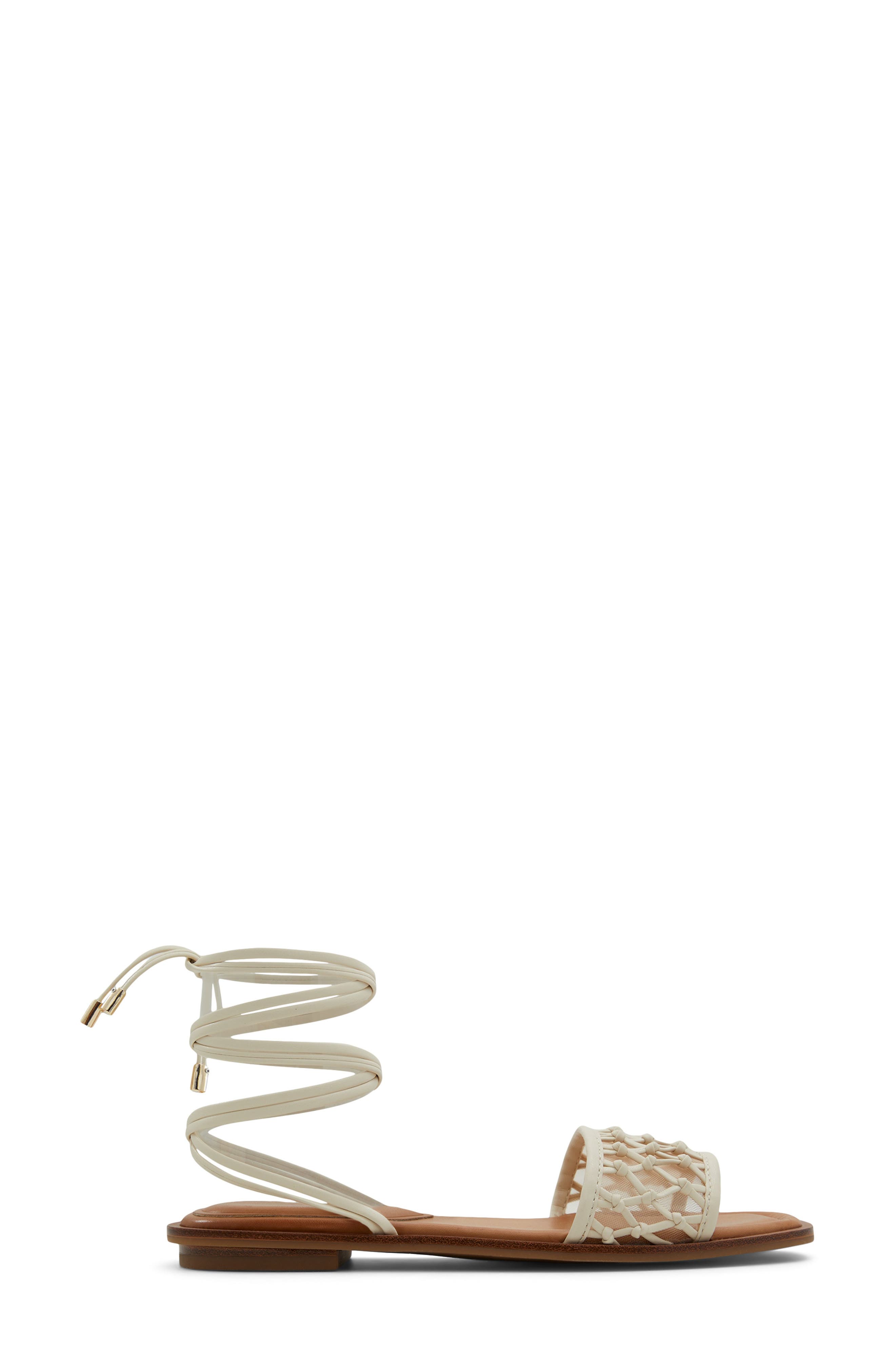 ALDO Seazen Ankle Wrap Sandal, Alternate, color, Other White