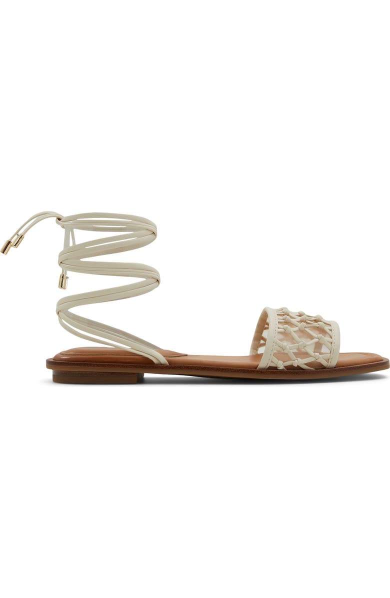 ALDO Seazen Ankle Wrap Sandal, Alternate, color, Other White
