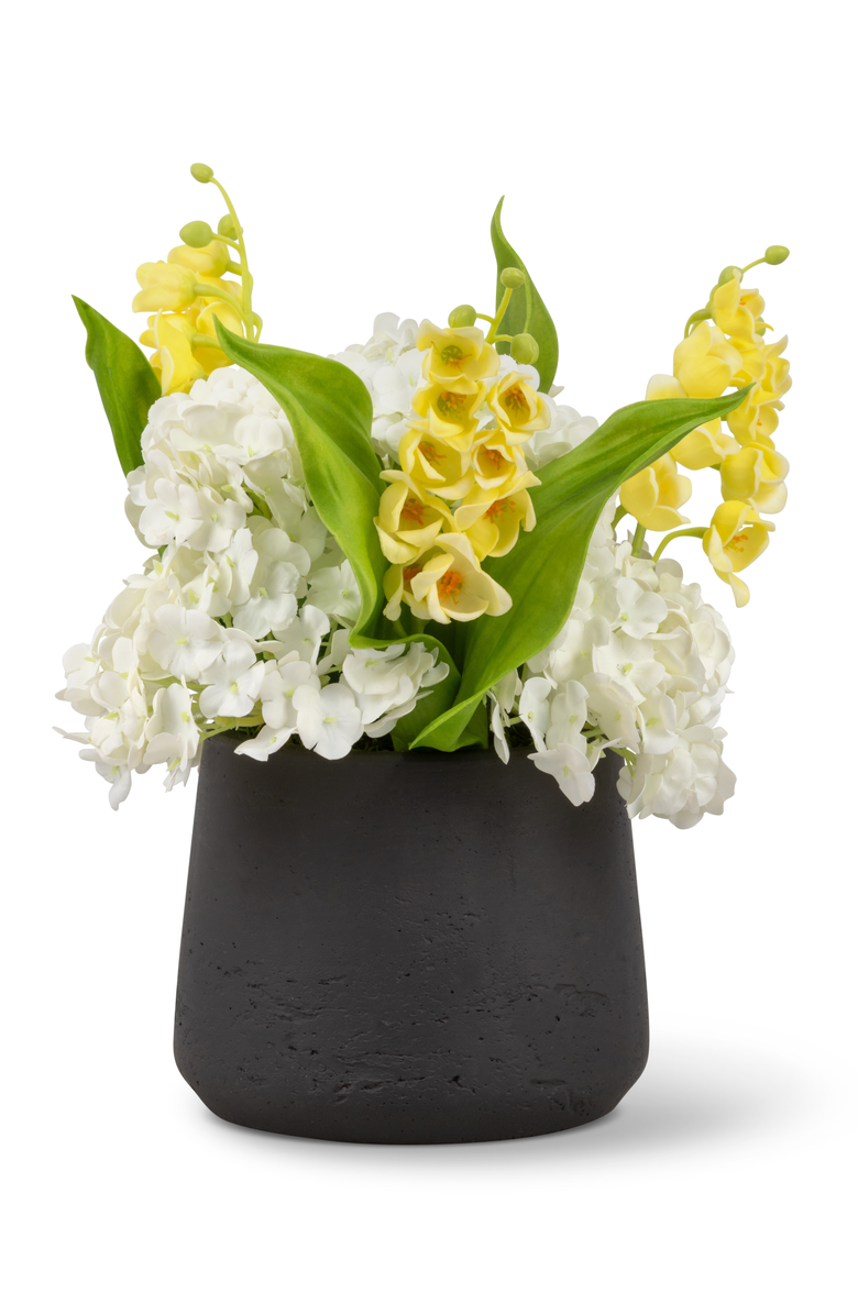 CocoBella Carina RealTouch Mixed Floral Arrangement, Main, color, Charcoal