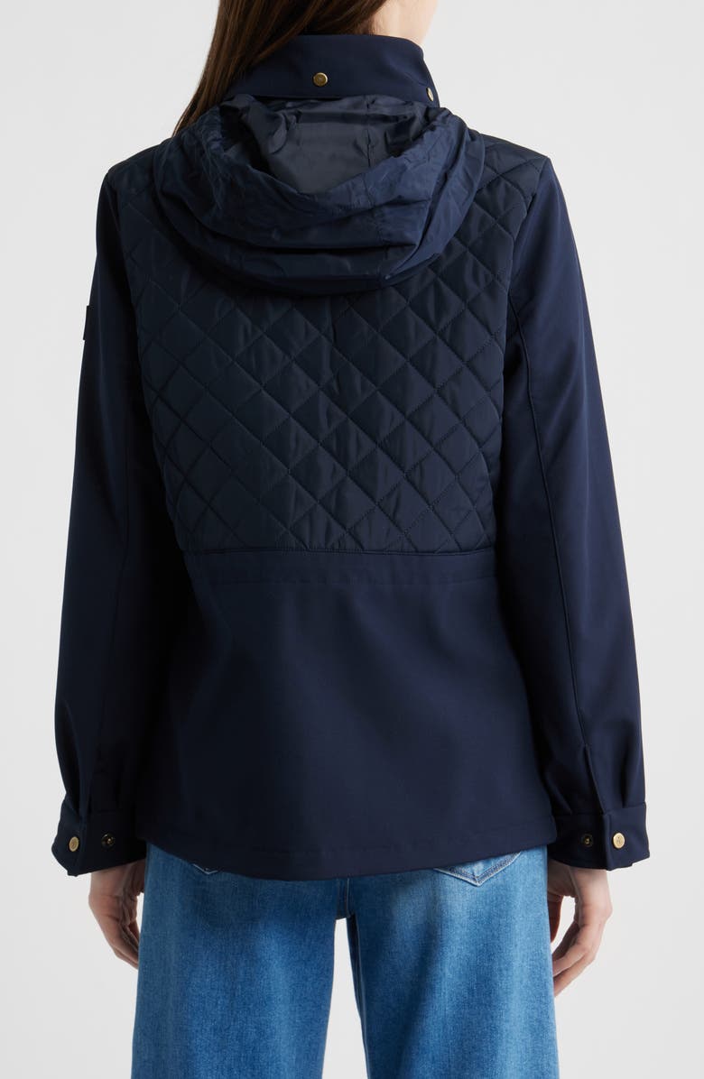 Lauren Ralph Lauren Mixed Media Quilted Jacket, Alternate, color, Navy
