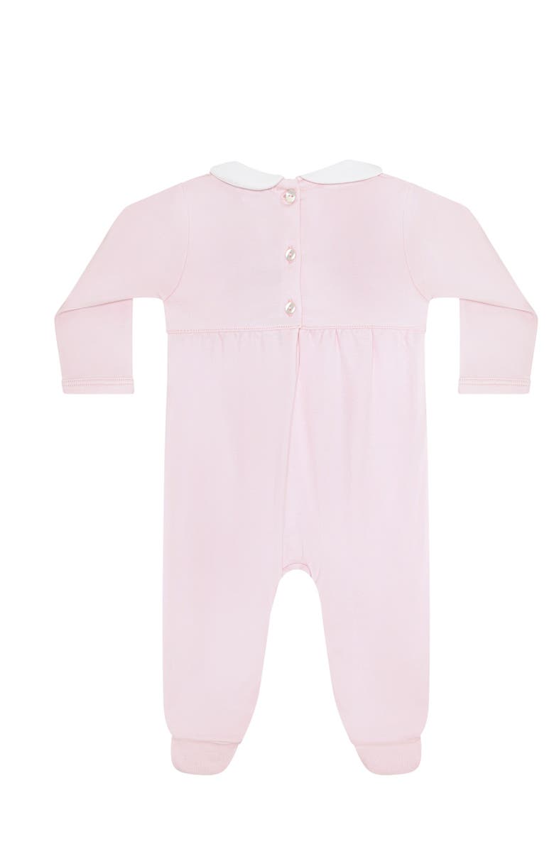 Nellapima Charming Bows Embroidery Footie - Baby, Alternate, color, Pink
