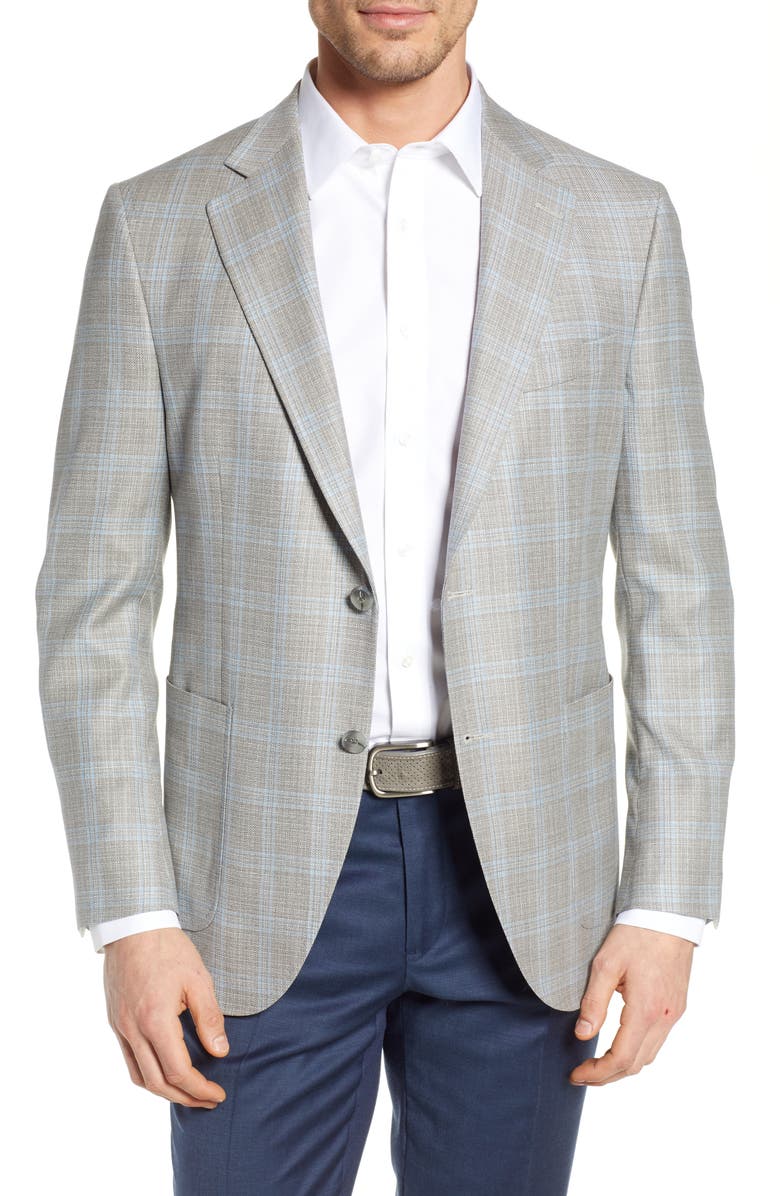 Peter Millar Hyperlight Classic Fit Plaid Sport Coat, Main, color, 