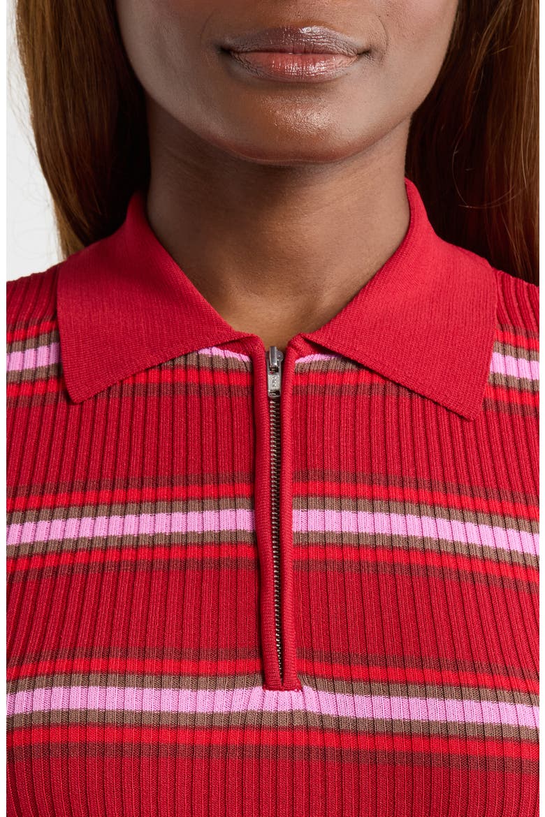 Ren Stripe Rib Polo Sweater, Alternate, color, DANA STRIPE