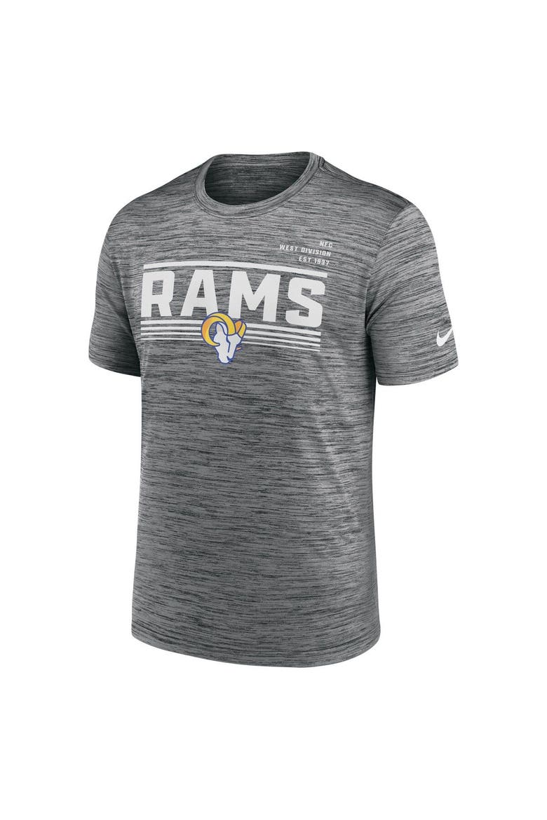 Men's Nike Gray Los Angeles Rams Yardline Velocity Performance T-Shirt, Alternate, color, Gray