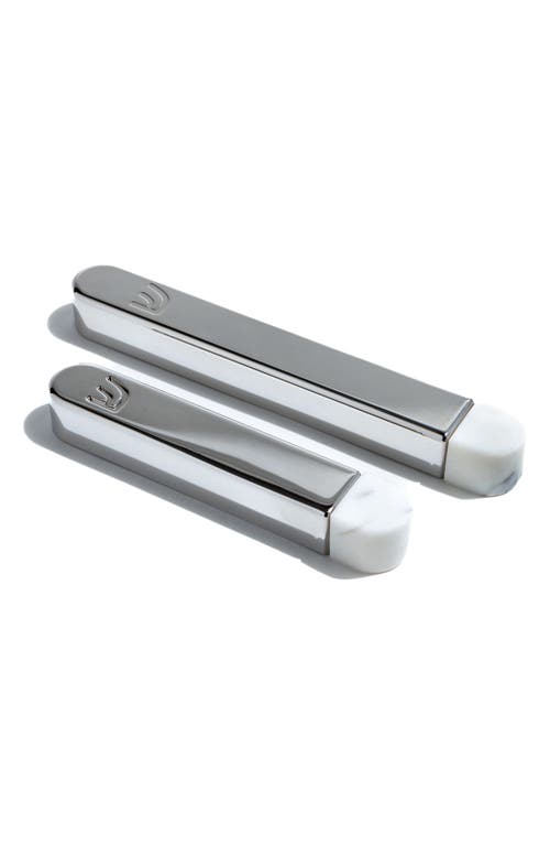 Anna New York Coluna Mezuzah In White And Silver