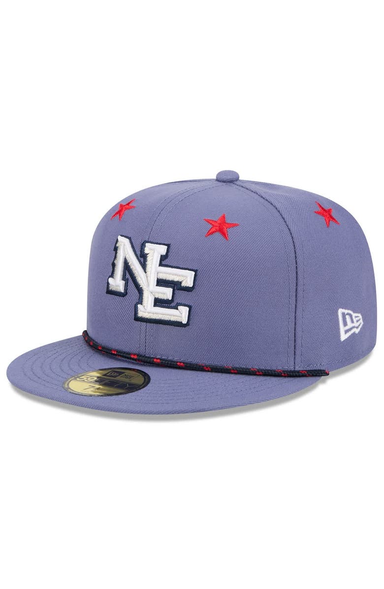 New Era Men's New Era  Meadow Blue New England Patriots 2025 Rivalries Collection Sideline Rope 59FIFTY Fitted Hat, Main, color, 