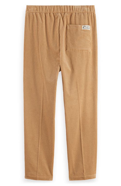 Scotch & Soda Fave Loose Tapered Cotton Corduroy Joggers In Brown