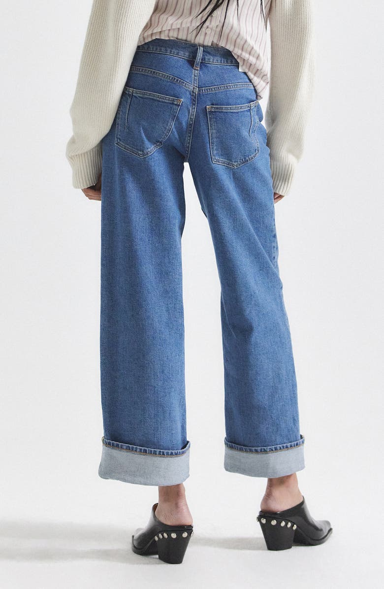 Derek Lam 10 Crosby Delano Cuff Jeans, Alternate, color, Azure