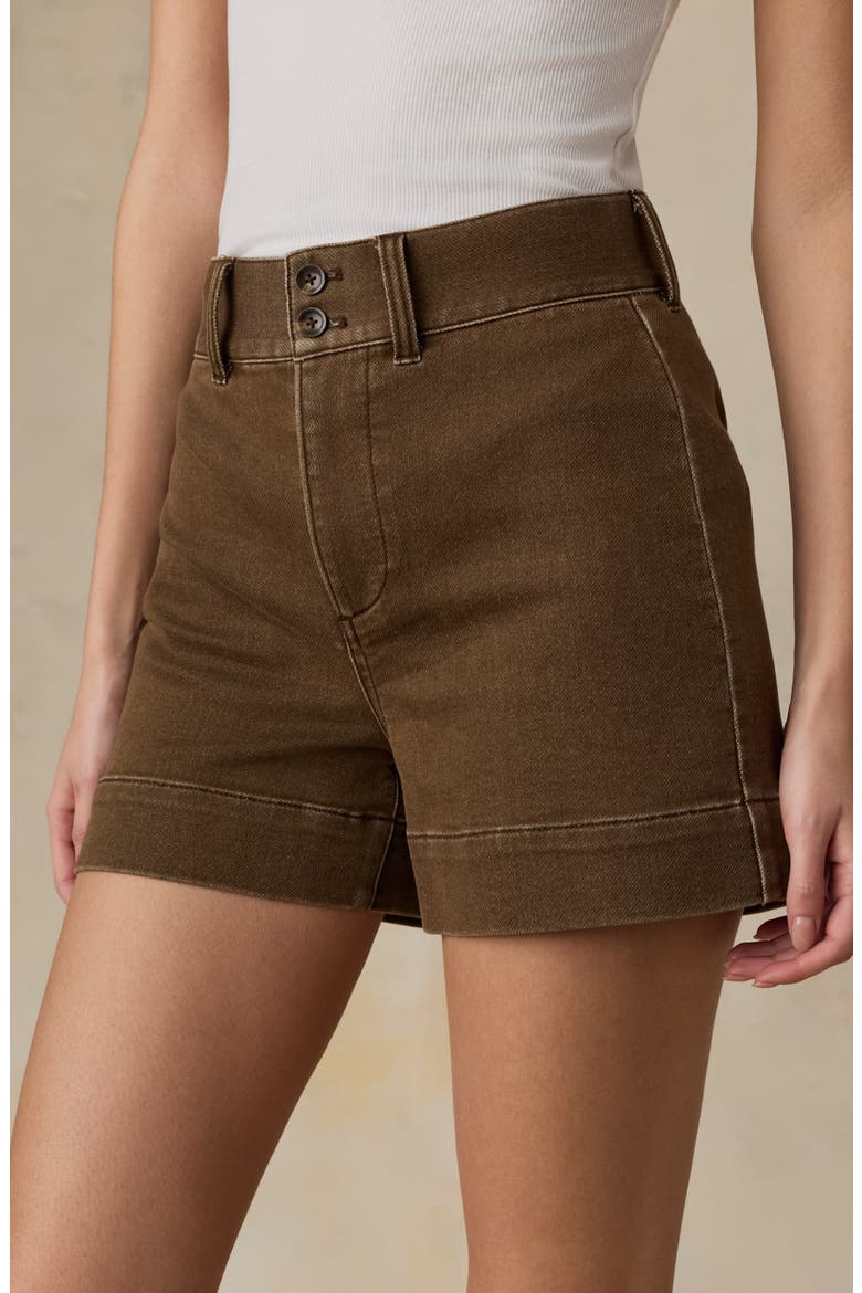 Stretch Terry Sailor Shorts, Alternate, color, WALNUT