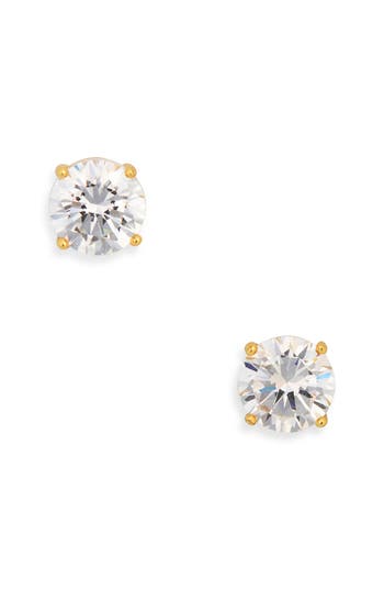 Nordstrom Rack Cubic Zirconia Round Stud Earrings In Gold