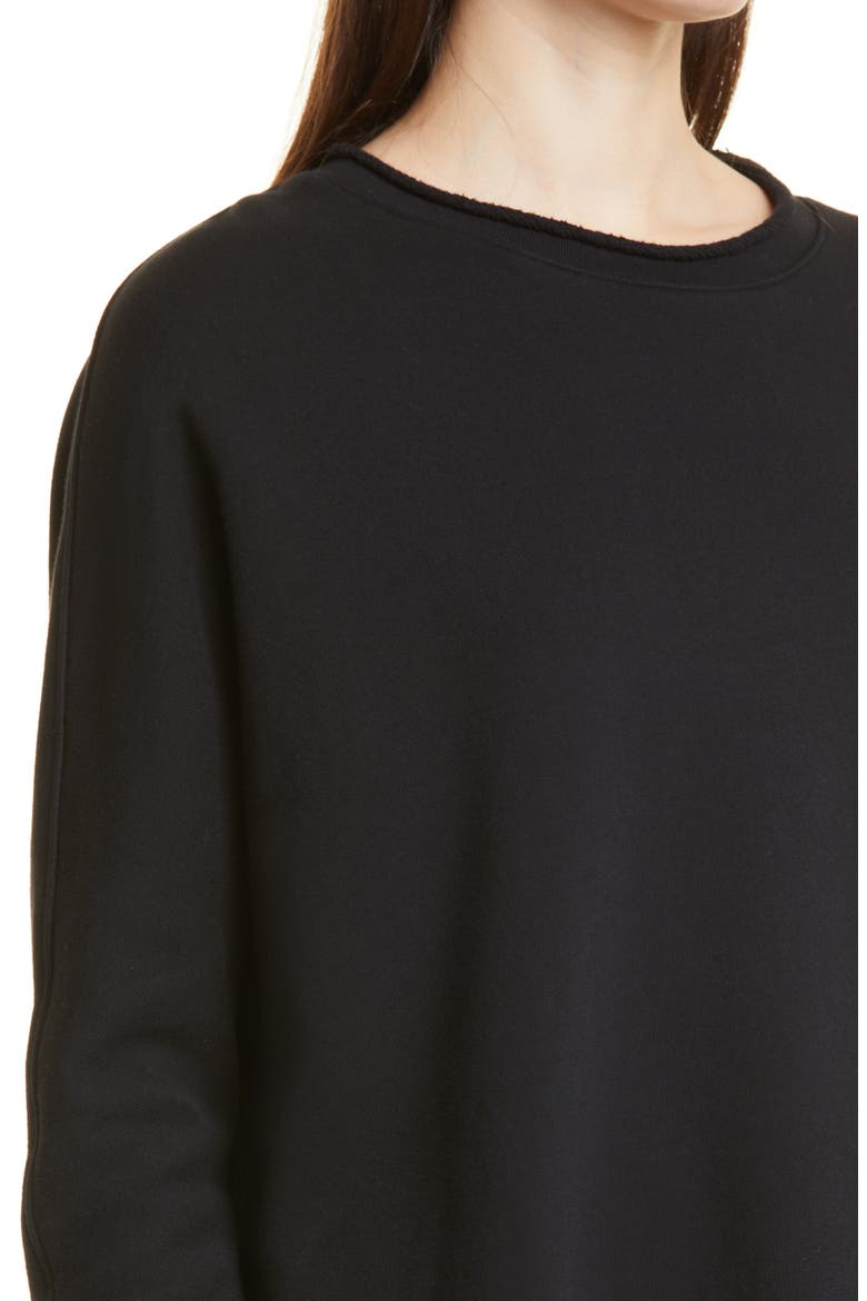 Anna Long Sleeve Capelet Sweatshirt, Alternate, color, BLACK