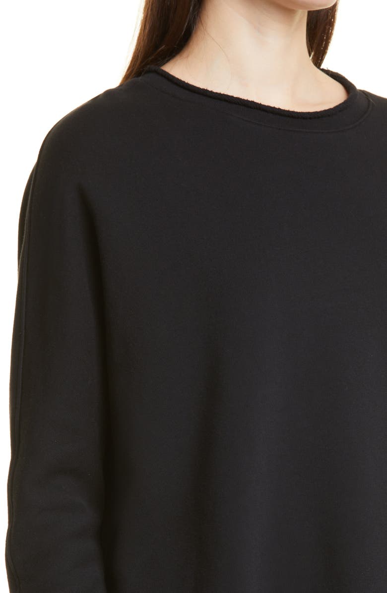 Frank & Eileen Anna Long Sleeve Capelet Sweatshirt, Alternate, color, Black