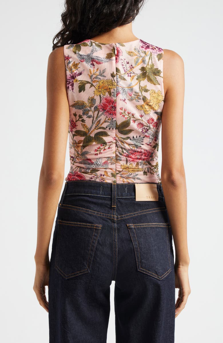 Cinq à Sept Hanna Floral Print Sleeveless Top, Alternate, color, Soft Pink Multi