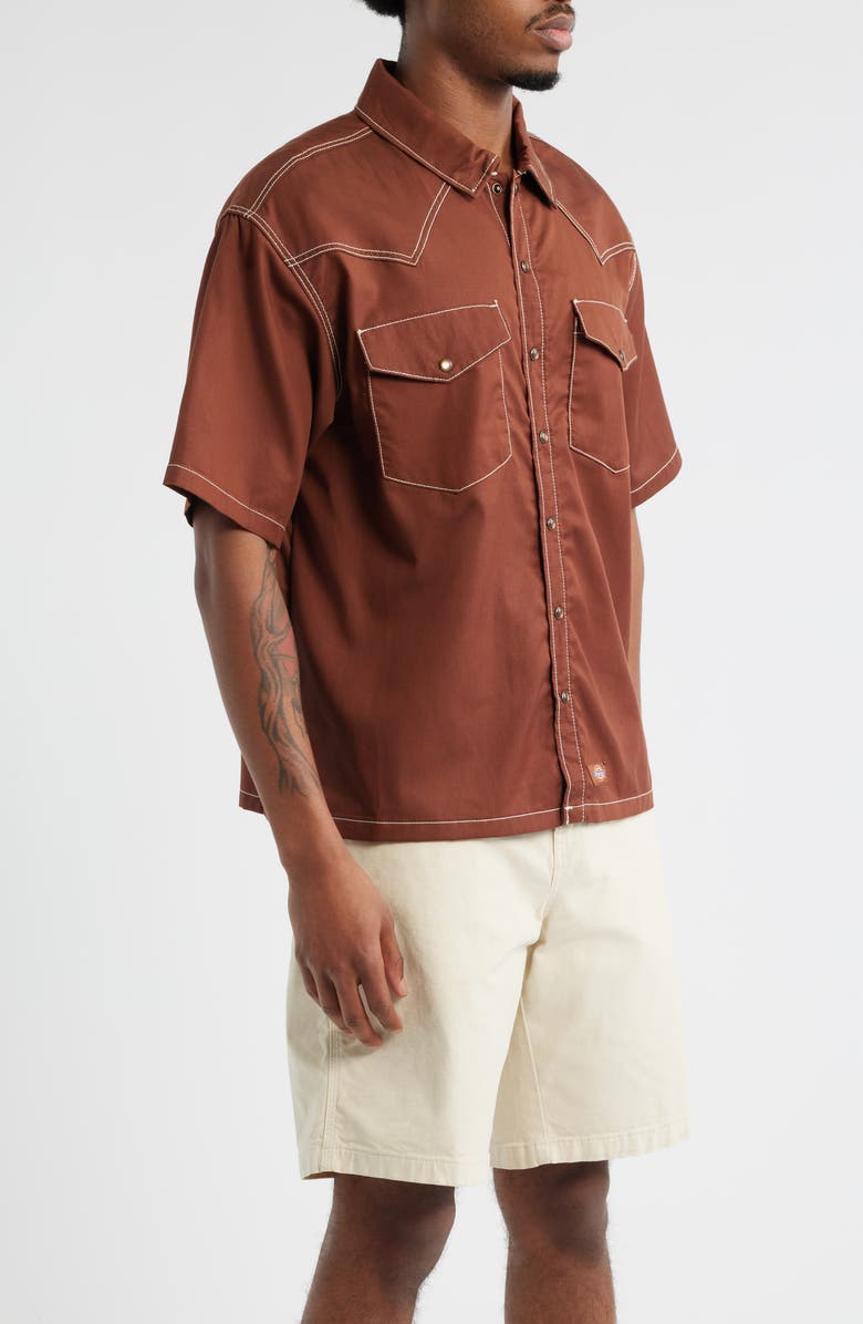 Dickies River Ranch Short Sleeve Snap-Up Shirt, Alternate, color, 