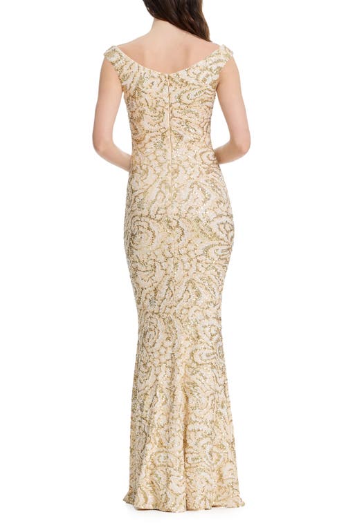 Dress The Population Josie Sequin Floral Mermaid Gown In Multi